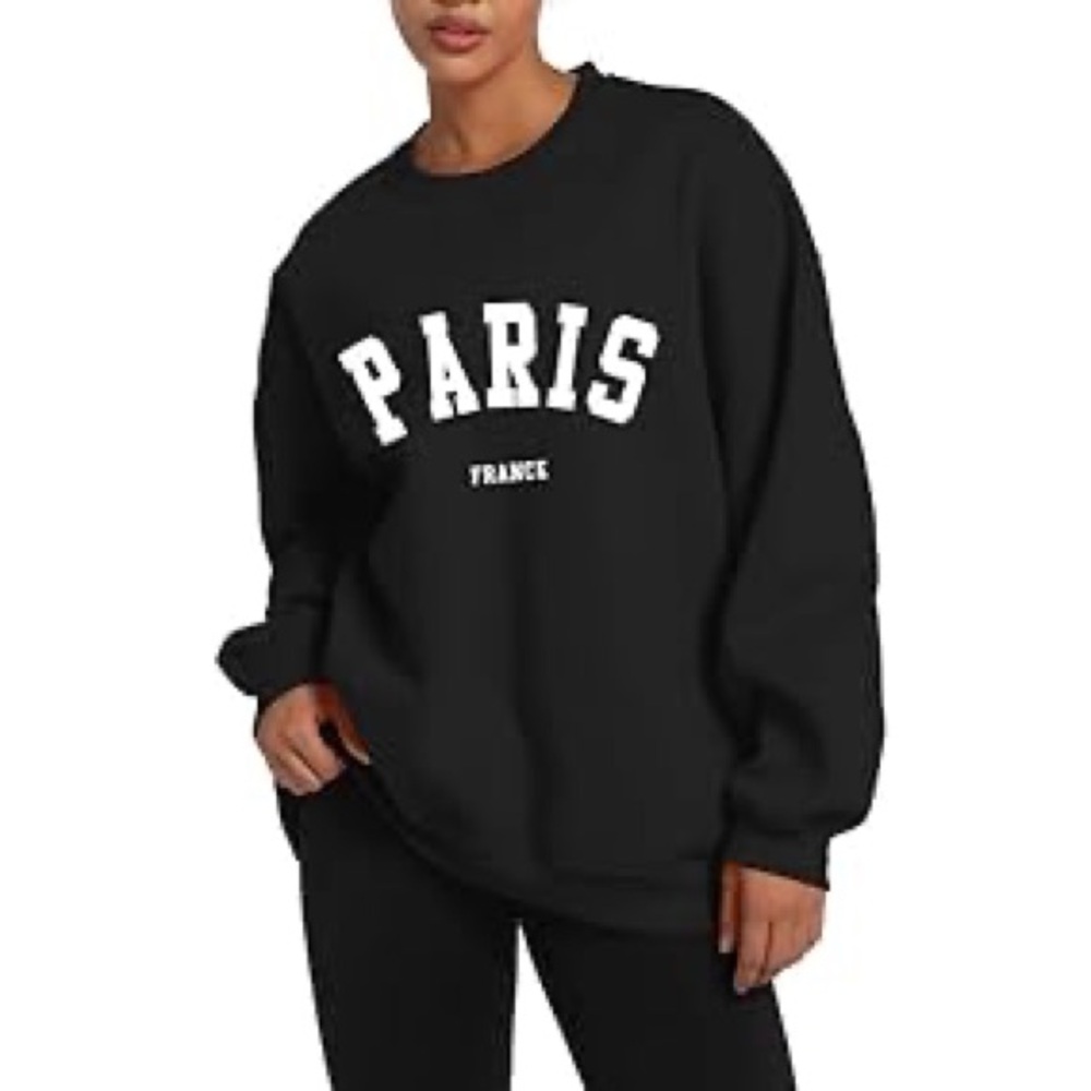 Amazon Black Paris Graphic Sweatshirt
